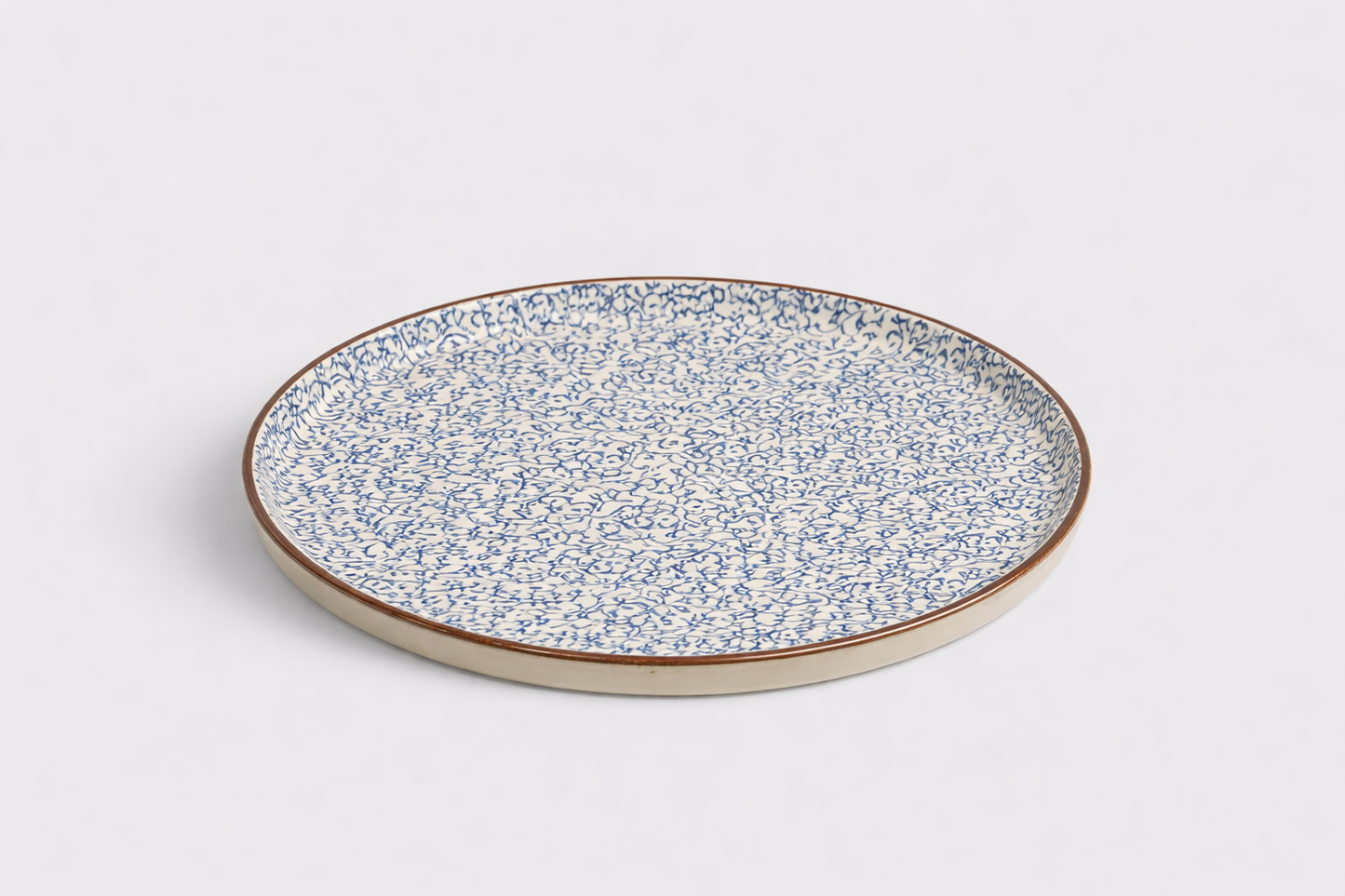 Cerae Azura Florale Stoneware Plate