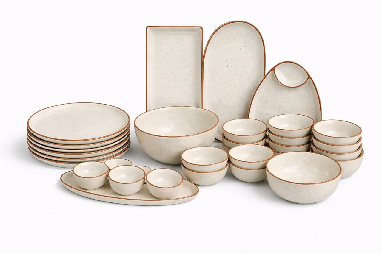 Cerae Emeraude Edge DS Stoneware Dinner Set