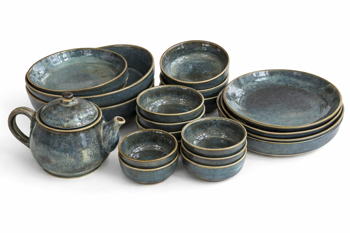 Cerae Noir Edge Stoneware Dinner Set