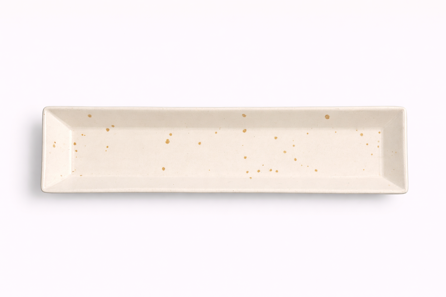 Cerae Oliva Elite Stoneware Platter – Ivory Cream Dot Design