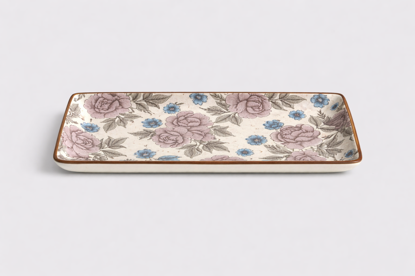 Cerae Rose Floria Stoneware Designer Platter