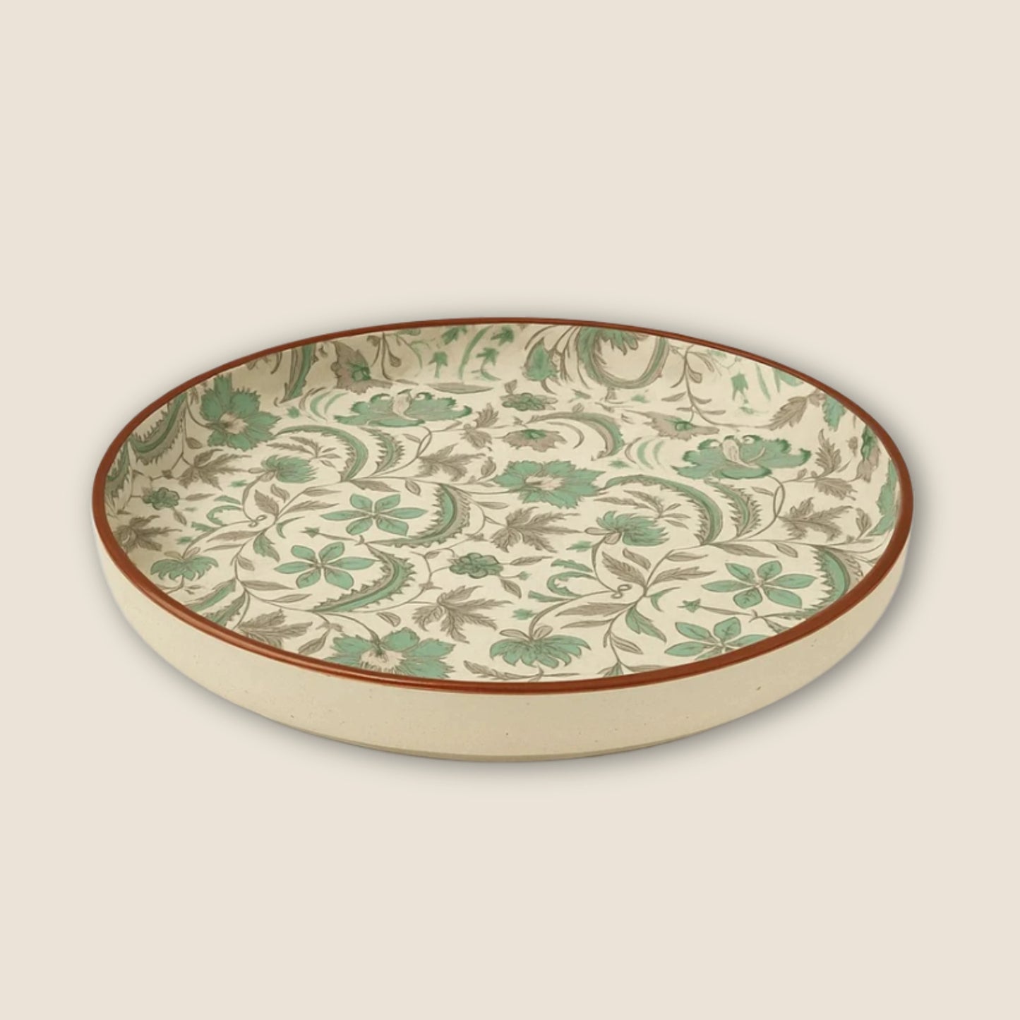 Artisan Floral Heritage Plate –10" Ceramic (SET OF 2)