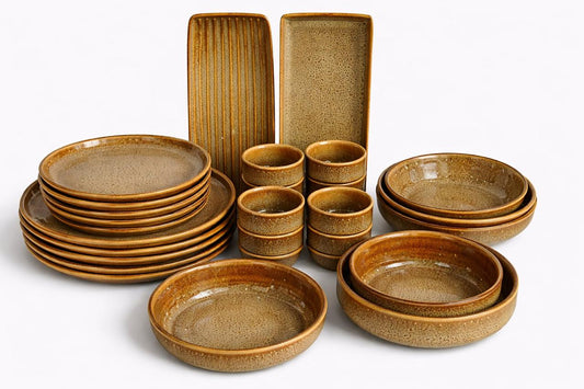 Cerae Atelier Floréa DS Stoneware Dinner Set – Amber Edition