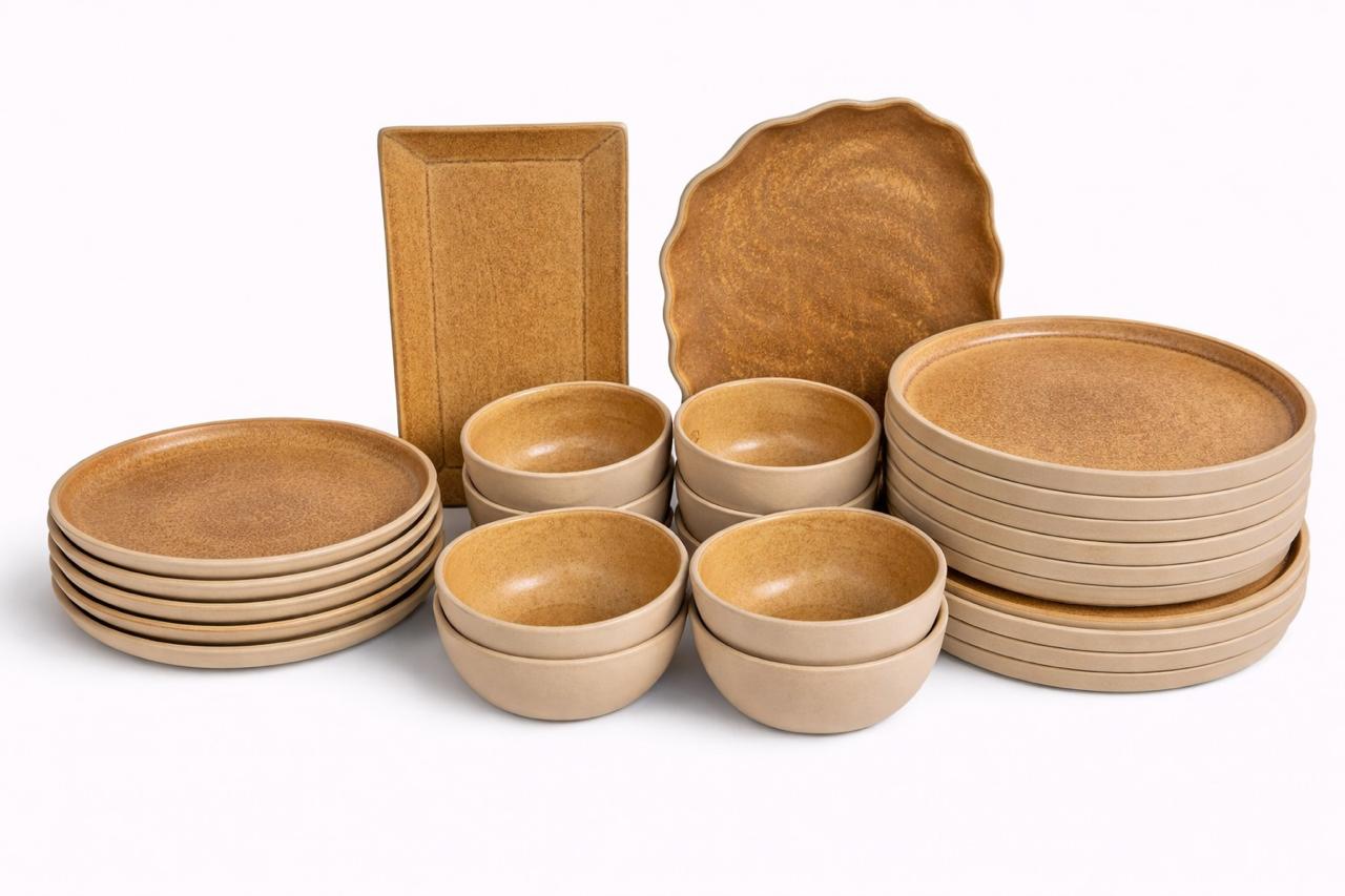 Cerae Noir Edge DS Stoneware Dinner Set