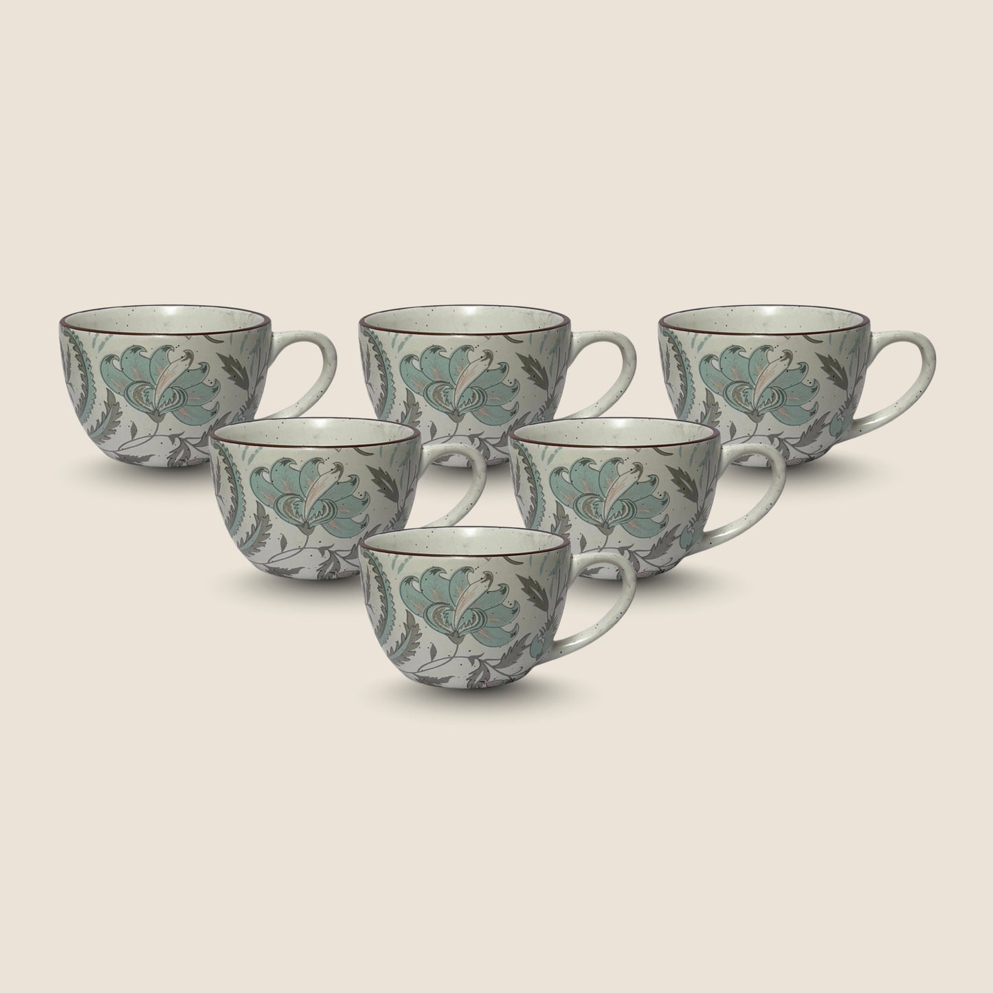 Cappuccino Cup – Vintage Floral (SET OF 6)