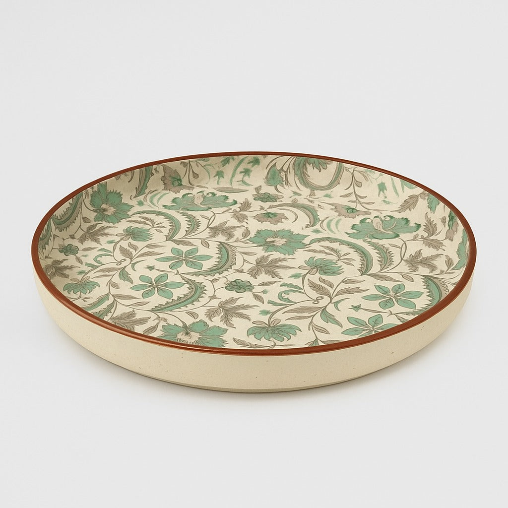 Artisan Floral Heritage Plate –"10" Ceramic